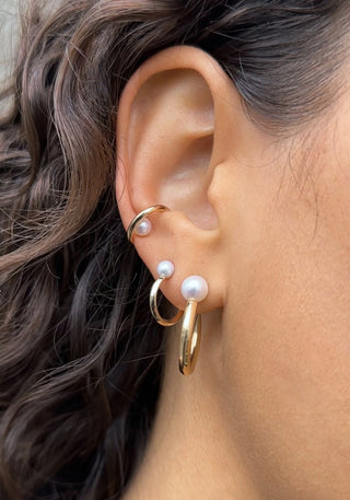 Luna Pearl Hoops - Special Order
