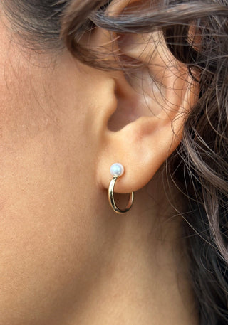 Luna Pearl Hoops - Special Order