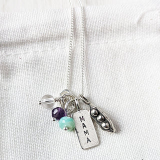 Mama & Three Peas Necklace