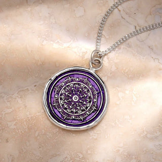 Mandala Talisman Necklace - Mystic Violet