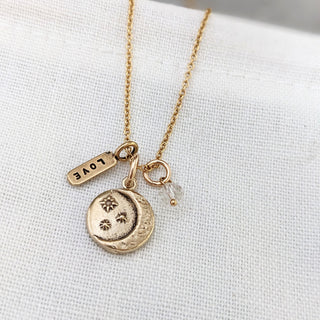 Moon Rock Charm Necklace
