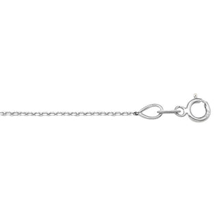 White Gold Diamond Cut Cable Chain