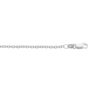 White Gold Open Cable Chain
