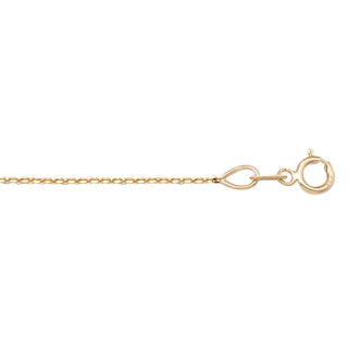Yellow Gold Diamond Cut Cable Chain