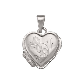 White Gold Heart Locket