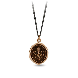 Octopus Bronze Talisman Necklace