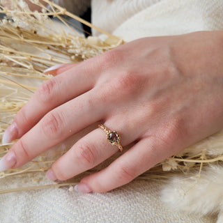 Mermaid Treasures Salt & Pepper Diamond Ring