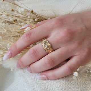 Moon Goddess Diamond Ring