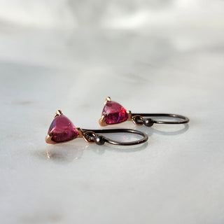 Pink Tourmaline Dangle Earrings