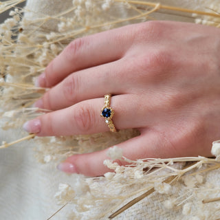 Mermaid Treasure Blue Sapphire & Diamond Ring