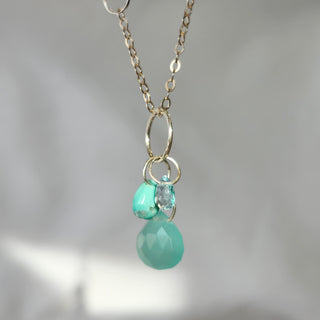 Blue Triple Drop Pendant
