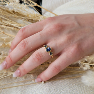Ocean Trio Sapphire Ring