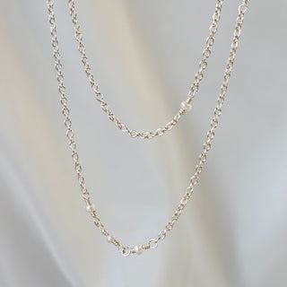 Extra Long Layering Chain With Pearls