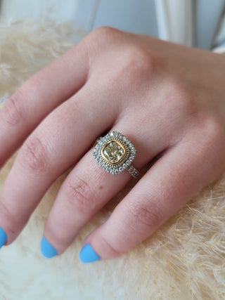 Natural Yellow Diamond Ring