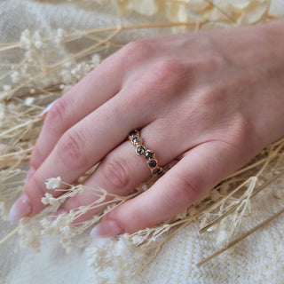 Barnacle Salt & Pepper Diamond Ring