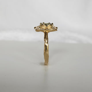Ancient Star Teal Sapphire Ring
