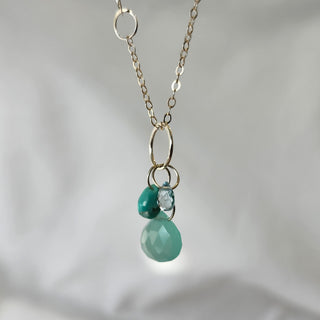 Blue Triple Drop Pendant