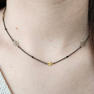 Black Spinel Charm Necklace