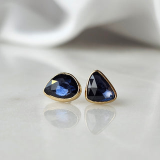 Blue Sapphire Juicy Stud Earrings