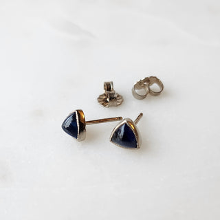 Blue Sapphire Stud Earrings