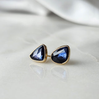 Blue Sapphire Juicy Stud Earrings