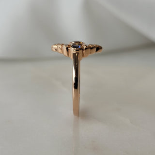 Blue Montana Sapphire and Diamond Ring