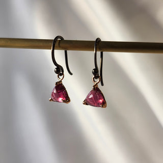 Pink Tourmaline Dangle Earrings
