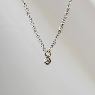 Petite Diamond Drop Necklace