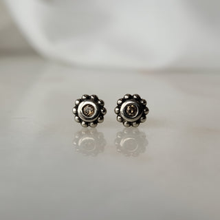 Brown Diamond Stud Earrings