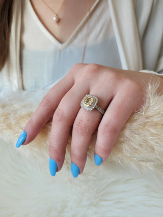 Natural Yellow Diamond Ring