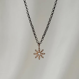 Diamond Flower Pendant