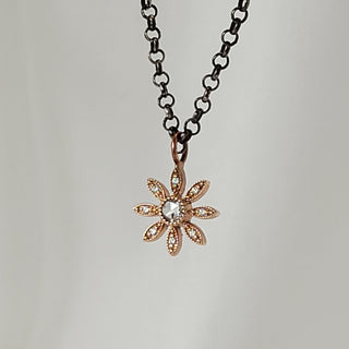 Diamond Flower Pendant