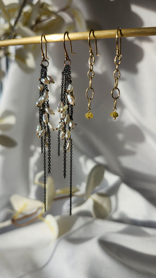 Pearl Fringe Drop Earrings