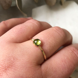 14K Gold-Filled Peridot Stacking Ring