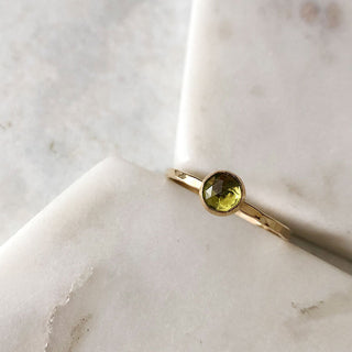 14K Gold-Filled Peridot Stacking Ring