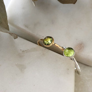 14K Gold-Filled Peridot Stacking Ring