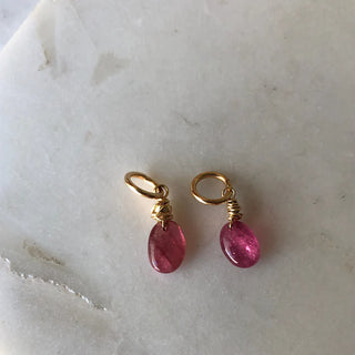 14k Gold FIlled Tourmaline Charm Necklace