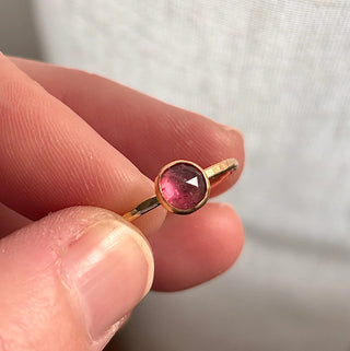 14K Gold-Filled Pink Tourmaline Stacking Ring