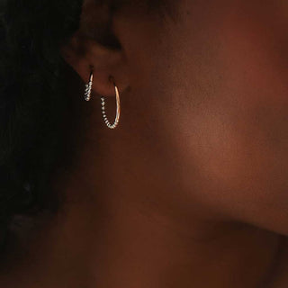 Prism Mixed Metal Hoop Earring Small