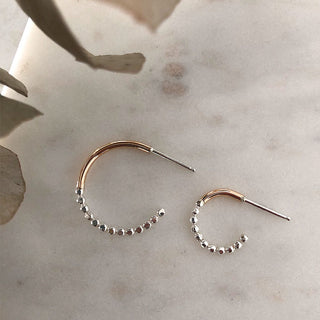 Prism Mixed Metal Hoop Earring Large