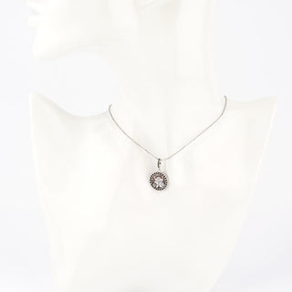Silver Sunrise Bouquet CZ Necklace
