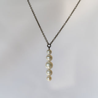 Surge Silver Pearl Pendant Small