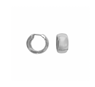 Wide White Gold Huggies