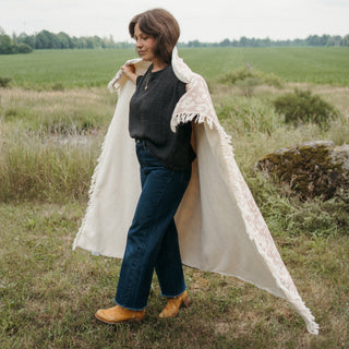 Fleece Lined Throw - Vintage Java