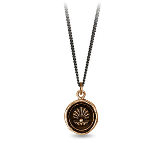 The World is Your Oyster Bronze Talisman Necklace
