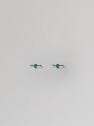 Sidney Turquoise Earrings -Silver