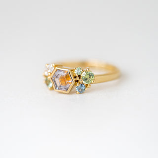 Le Jardin Hexagon Montana Sapphire Ring