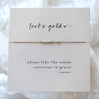 Mai Lin Fools gold Bracelet On Walnut Silk Thread