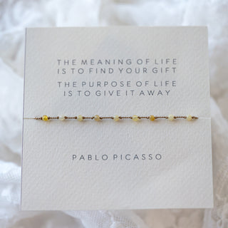 "Meaning of Life" Bracelet - Yellow Opal