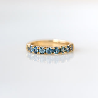 Yellow Gold Montana Sapphire Band